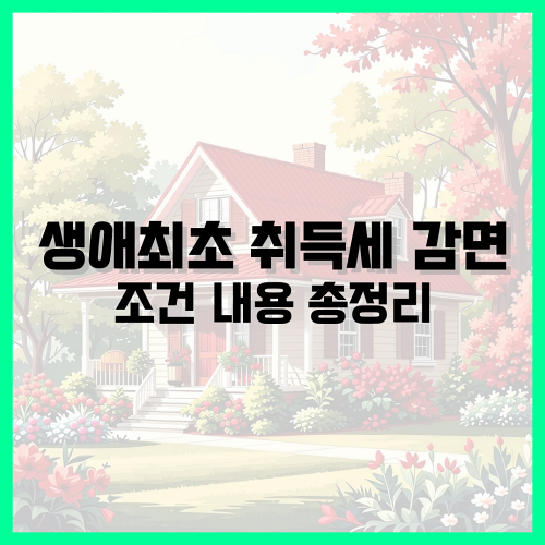 Read more about the article 생애최초 취득세 감면 조건 총정리
