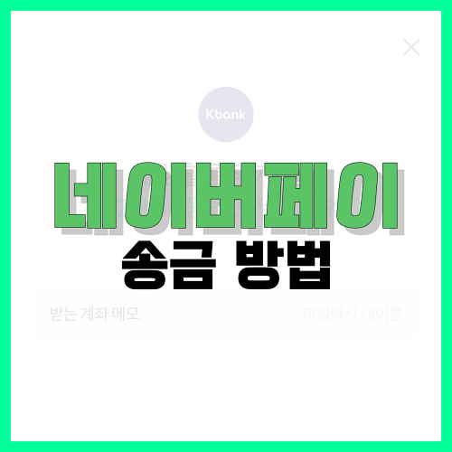 Read more about the article 네이버페이 송금 방법, 한도 간단히 정리