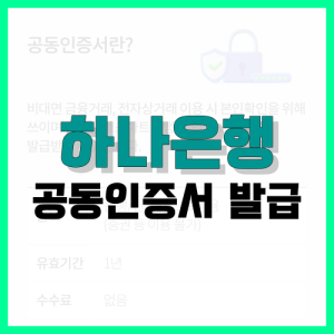 Read more about the article 하나은행 공동인증서 발급과 갱신 방법 정리